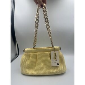 NWT A New Day Purse Yellow Recycled Polyester Crossbody & Clutch Magnetic Close